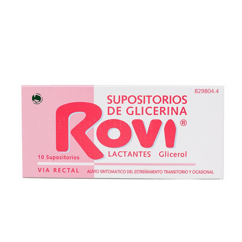 SUPOSITORIOS DE GLICERINA ROVI LACTANTES 0,672 G 10 SUPOSITORIOS